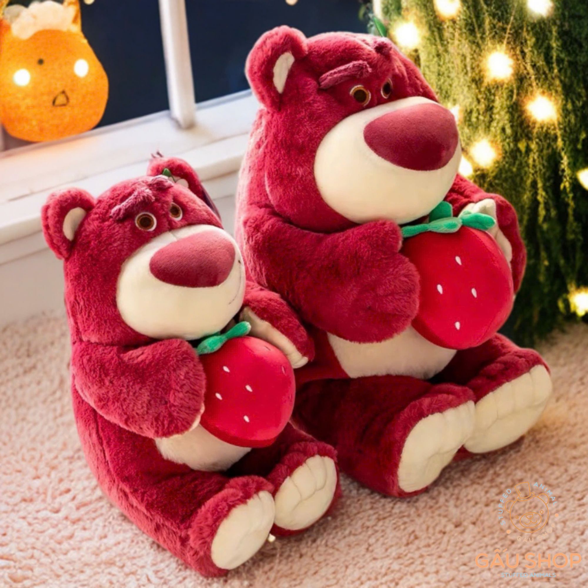 Gấu dâu Lotso ngồi lông dài