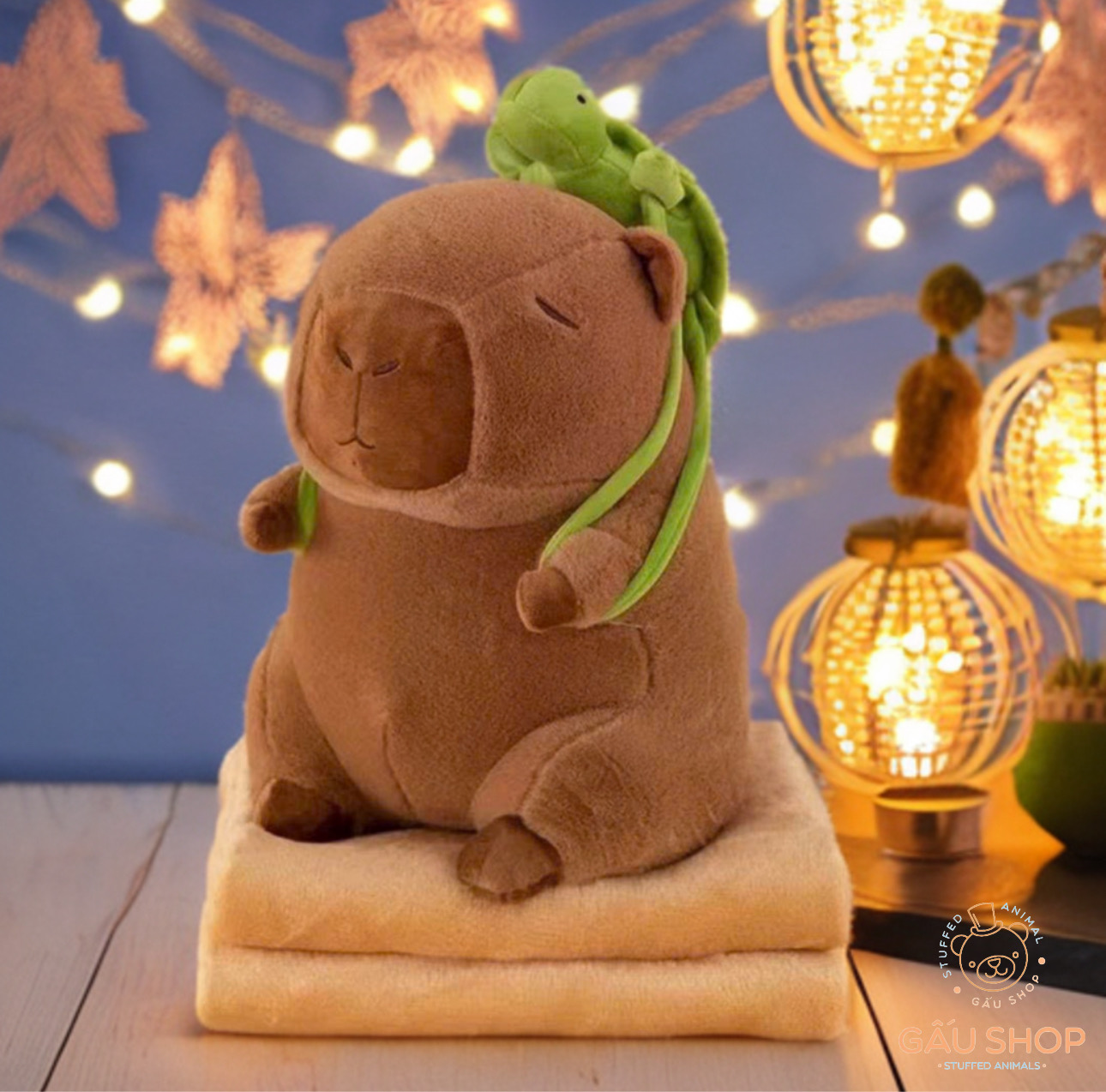 Gối mền Capybara đeo balo