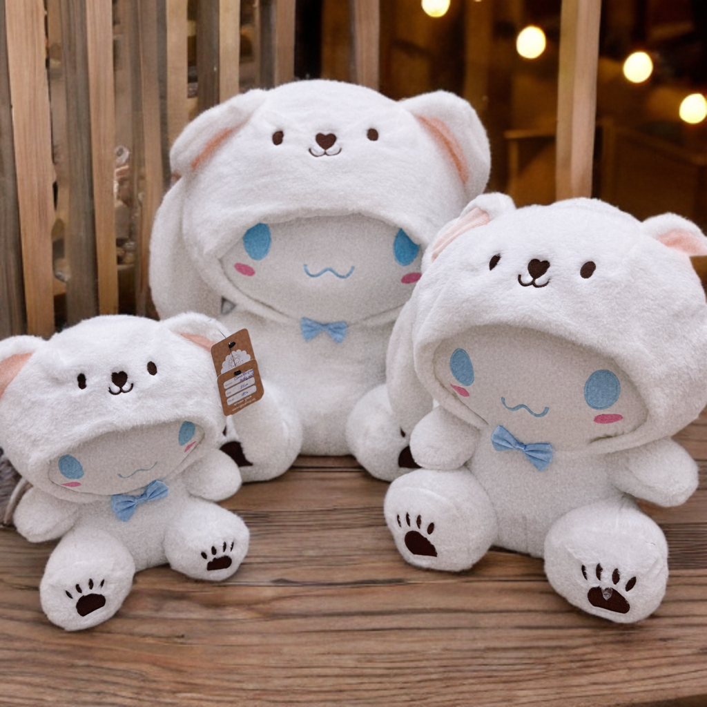 Cinnamoroll lốt gấu trắng ngồi