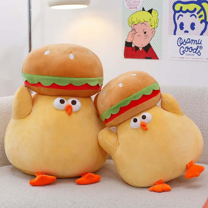 Gà bụng to hambuger